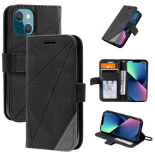 Load image into Gallery viewer, Skin Feel Splicing Horizontal Flip Leather Phone Case, For iPhone 13 Pro Max, For iPhone 13 Pro, For iPhone 13, For iPhone 13 mini