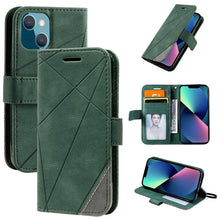 Load image into Gallery viewer, Skin Feel Splicing Horizontal Flip Leather Phone Case, For iPhone 13 Pro Max, For iPhone 13 Pro, For iPhone 13, For iPhone 13 mini