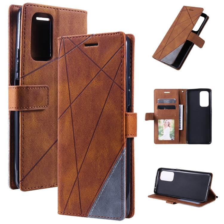 Skin Feel Splicing Horizontal Flip Leather Phone Case, For Xiaomi Redmi 10, For Xiaomi Poco F3 GT