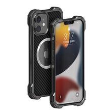 Load image into Gallery viewer, R-JUST RJ51 Hollow Shockproof Metal Protective Phone Case, For iPhone 12 / 12 Pro, For iPhone 12 Pro Max