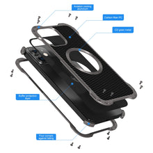 Load image into Gallery viewer, R-JUST RJ51 Hollow Shockproof Metal Protective Phone Case, For iPhone 12 / 12 Pro, For iPhone 12 Pro Max