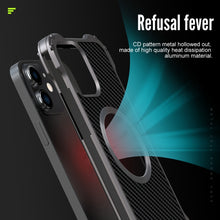 Load image into Gallery viewer, R-JUST RJ51 Hollow Shockproof Metal Protective Phone Case, For iPhone 12 / 12 Pro, For iPhone 12 Pro Max