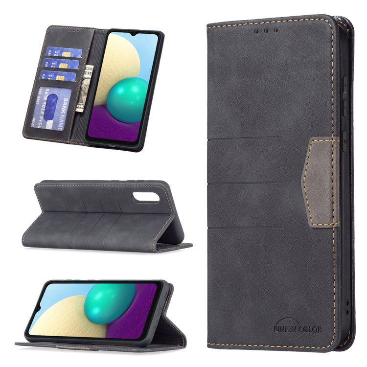 Magnetic Splicing Leather Phone Case, For Samsung Galaxy A02, For Samsung Galaxy A03s 164 Version, For Samsung Galaxy A03s 166 Version, For Samsung Galaxy A11, For Samsung Galaxy A13 5G, For Samsung Galaxy A21s, For Samsung Galaxy A21                  ...