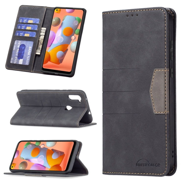 Magnetic Splicing Leather Phone Case, For Samsung Galaxy A02, For Samsung Galaxy A03s 164 Version, For Samsung Galaxy A03s 166 Version, For Samsung Galaxy A11, For Samsung Galaxy A13 5G, For Samsung Galaxy A21s, For Samsung Galaxy A21                  ...