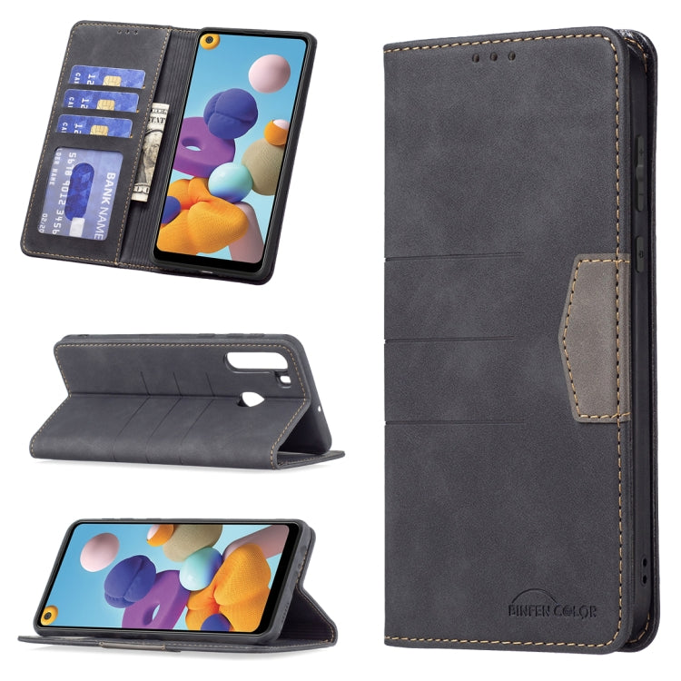 Magnetic Splicing Leather Phone Case, For Samsung Galaxy A02, For Samsung Galaxy A03s 164 Version, For Samsung Galaxy A03s 166 Version, For Samsung Galaxy A11, For Samsung Galaxy A13 5G, For Samsung Galaxy A21s, For Samsung Galaxy A21                  ...