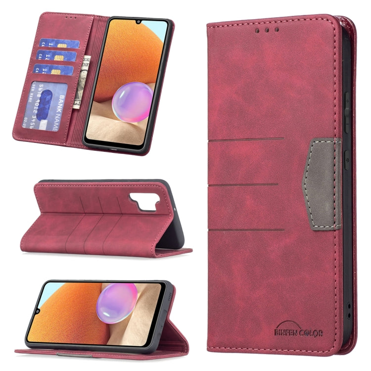 Magnetic Splicing Leather Phone Case, For Samsung Galaxy A02, For Samsung Galaxy A03s 164 Version, For Samsung Galaxy A03s 166 Version, For Samsung Galaxy A11, For Samsung Galaxy A13 5G, For Samsung Galaxy A21s, For Samsung Galaxy A21                  ...