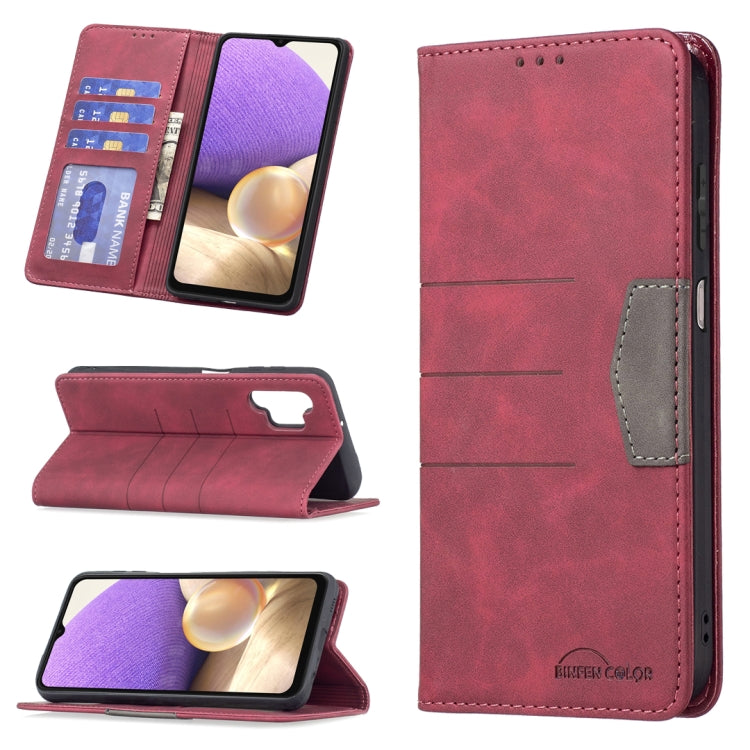 Magnetic Splicing Leather Phone Case, For Samsung Galaxy A02, For Samsung Galaxy A03s 164 Version, For Samsung Galaxy A03s 166 Version, For Samsung Galaxy A11, For Samsung Galaxy A13 5G, For Samsung Galaxy A21s, For Samsung Galaxy A21                  ...