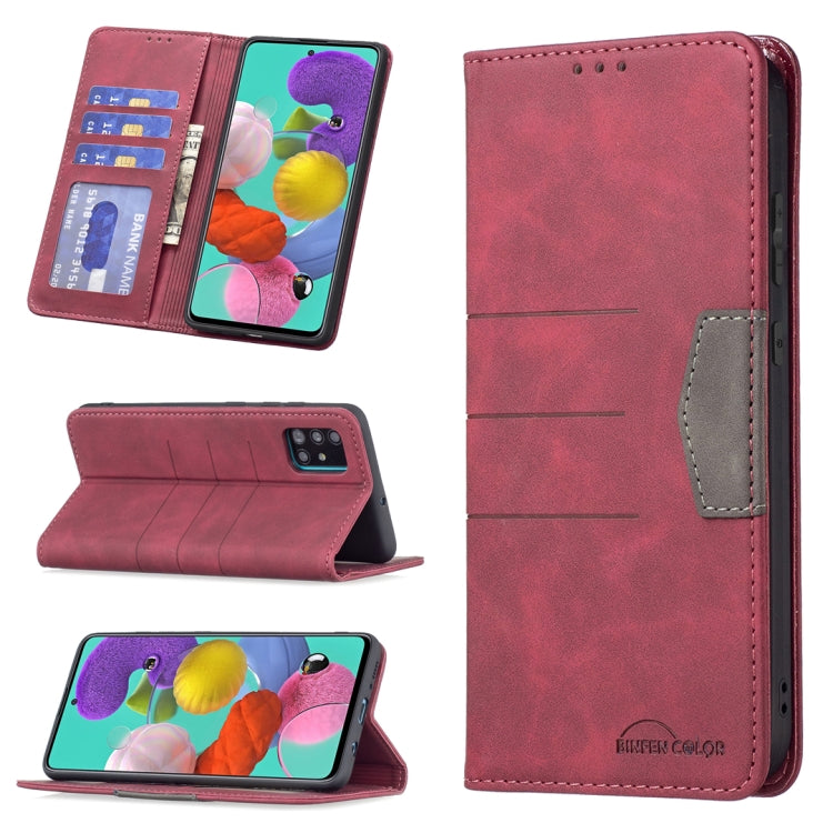 Magnetic Splicing Leather Phone Case, For Samsung Galaxy A41, For Samsung Galaxy A42 5G, For Samsung Galaxy A51, For Samsung Galaxy A52, For Samsung Galaxy A71, For Samsung Galaxy A72, For Samsung Galaxy M32, For Samsung Galaxy M52 5G                  ...