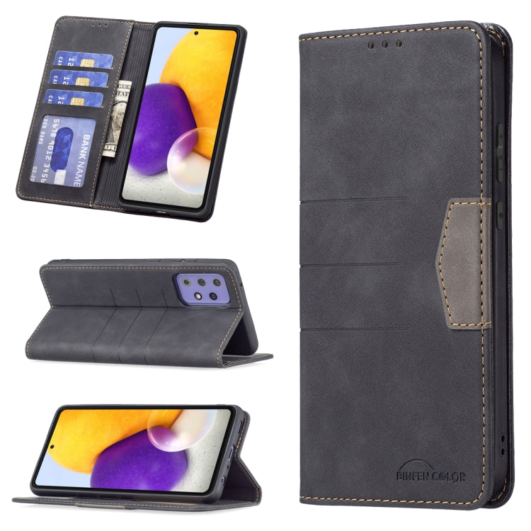 Magnetic Splicing Leather Phone Case, For Samsung Galaxy A51, For Samsung Galaxy A52, For Samsung Galaxy A71, For Samsung Galaxy A72, For Samsung Galaxy M32, For Samsung Galaxy M52 5G, For Samsung Galaxy S20 FE, For Samsung Galaxy S20+                 ...
