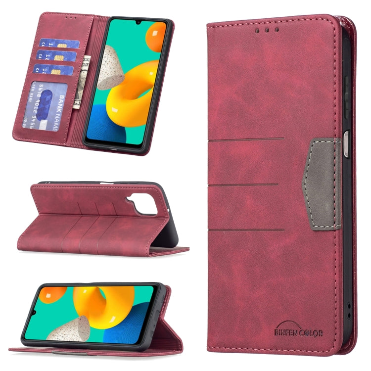 Magnetic Splicing Leather Phone Case, For Samsung Galaxy A41, For Samsung Galaxy A42 5G, For Samsung Galaxy A51, For Samsung Galaxy A52, For Samsung Galaxy A71, For Samsung Galaxy A72, For Samsung Galaxy M32, For Samsung Galaxy M52 5G                  ...