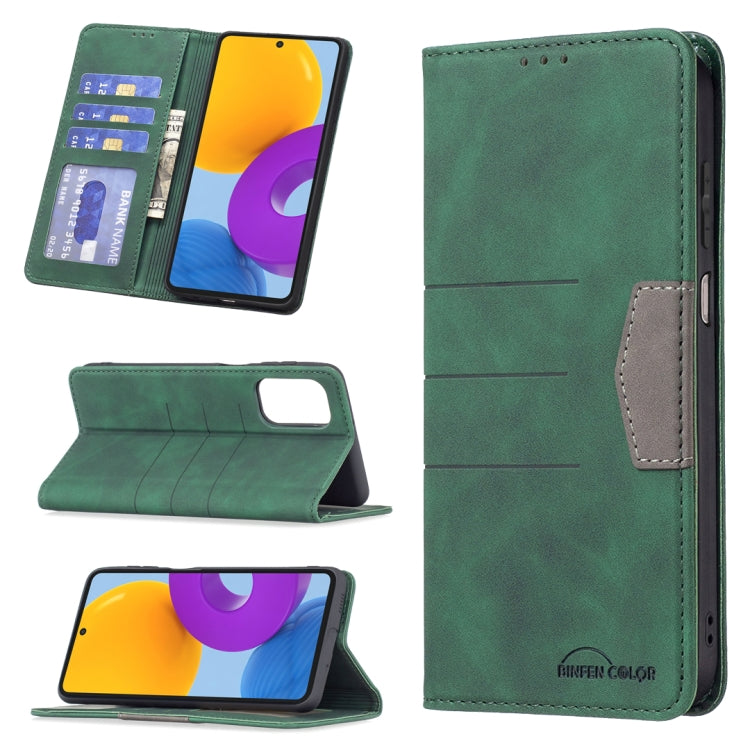 Magnetic Splicing Leather Phone Case, For Samsung Galaxy A41, For Samsung Galaxy A42 5G, For Samsung Galaxy A51, For Samsung Galaxy A52, For Samsung Galaxy A71, For Samsung Galaxy A72, For Samsung Galaxy M32, For Samsung Galaxy M52 5G                  ...