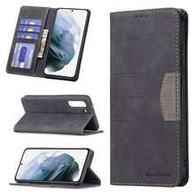 Load image into Gallery viewer, Magnetic Splicing Leather Phone Case, For Samsung Galaxy S21 FE 5G, For Samsung Galaxy S21 5G, For Samsung Galaxy S21+ 5G, For Samsung Galaxy S21 Ultra 5G, For Samsung Galaxy S22+ 5G, For Samsung Galaxy S22 Ultra 5G, For Samsung Galaxy S22 5G