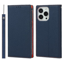 Load image into Gallery viewer, Litchi Texture Leather Phone Case With Lanyard &amp; Holder &amp; Card Slots &amp; Wallet, For iPhone 13, For iPhone 13 mini, For iPhone 13 Pro, For iPhone 13 Pro Max