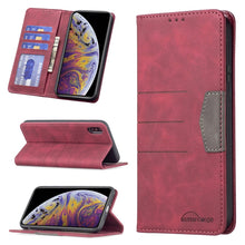 Load image into Gallery viewer, Magnetic Splicing Leather Phone Case, For iPhone XS Max, For iPhone XS / X, For iPhone 11 Pro