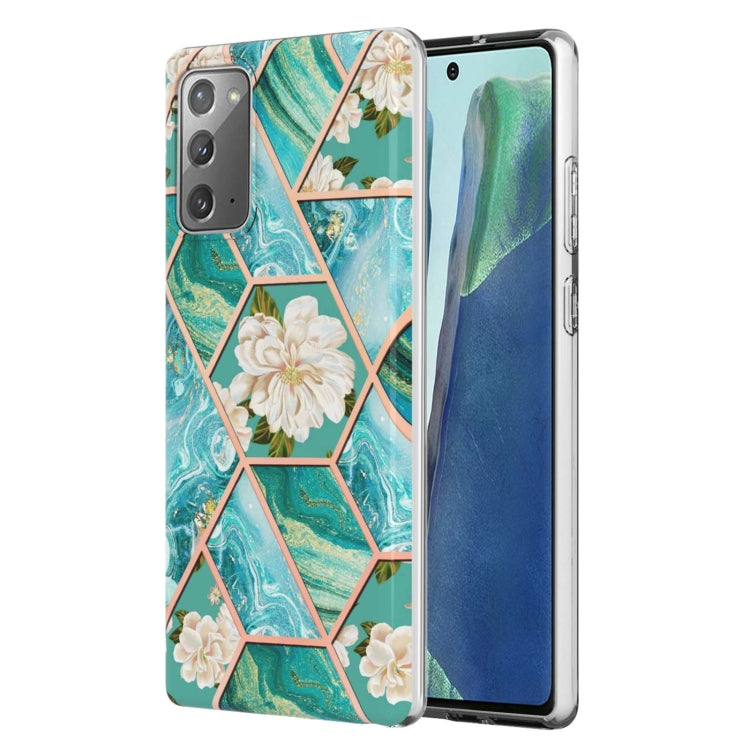 Electroplating Splicing Marble Flower TPU Phone Case, For Xiaomi Mi 11T / Mi 11T Pro, For Xiaomi Redmi 10, For Xiaomi Redmi Note 9 / 10X 4G, For Samsung Galaxy Note20, For Samsung Galaxy Note20 Ultra, For Samsung Galaxy A13 5G