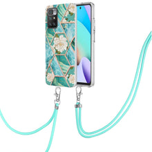 Load image into Gallery viewer, Electroplating Splicing Marble Flower TPU Phone Case with Lanyard, For Xiaomi Mi 11T / Mi 11T Pro, For Xiaomi Redmi 10, For Samsung Galaxy A13 5G