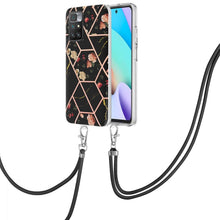 Load image into Gallery viewer, Electroplating Splicing Marble Flower TPU Phone Case with Lanyard, For Xiaomi Mi 11T / Mi 11T Pro, For Xiaomi Redmi 10, For Samsung Galaxy A13 5G
