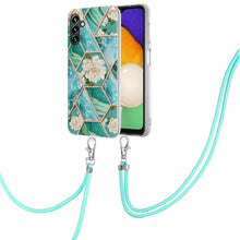 Load image into Gallery viewer, Electroplating Splicing Marble Flower TPU Phone Case with Lanyard, For Xiaomi Mi 11T / Mi 11T Pro, For Xiaomi Redmi 10, For Samsung Galaxy A13 5G