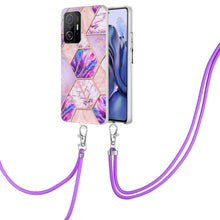 Load image into Gallery viewer, Electroplating Splicing Marble TPU Phone Case with Lanyard, For Xiaomi Mi 11T / Mi 11T Pro, For Xiaomi Redmi 10, For Samsung Galaxy A13 5G