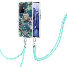 Load image into Gallery viewer, Electroplating Splicing Marble TPU Phone Case with Lanyard, For Xiaomi Mi 11T / Mi 11T Pro, For Xiaomi Redmi 10, For Samsung Galaxy A13 5G
