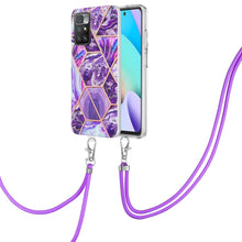 Load image into Gallery viewer, Electroplating Splicing Marble TPU Phone Case with Lanyard, For Xiaomi Mi 11T / Mi 11T Pro, For Xiaomi Redmi 10, For Samsung Galaxy A13 5G