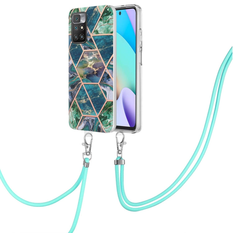 Electroplating Splicing Marble TPU Phone Case with Lanyard, For Xiaomi Mi 11T / Mi 11T Pro, For Xiaomi Redmi 10, For Samsung Galaxy A13 5G