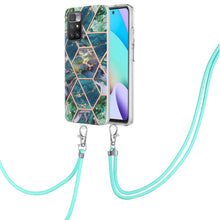 Load image into Gallery viewer, Electroplating Splicing Marble TPU Phone Case with Lanyard, For Xiaomi Mi 11T / Mi 11T Pro, For Xiaomi Redmi 10, For Samsung Galaxy A13 5G