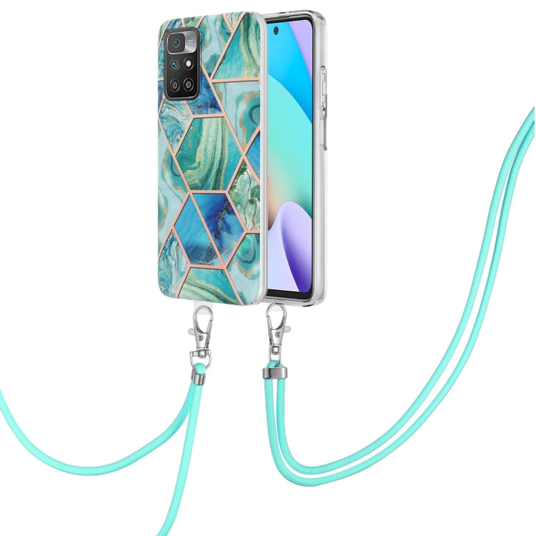 Electroplating Splicing Marble TPU Phone Case with Lanyard, For Xiaomi Mi 11T / Mi 11T Pro, For Xiaomi Redmi 10, For Samsung Galaxy A13 5G
