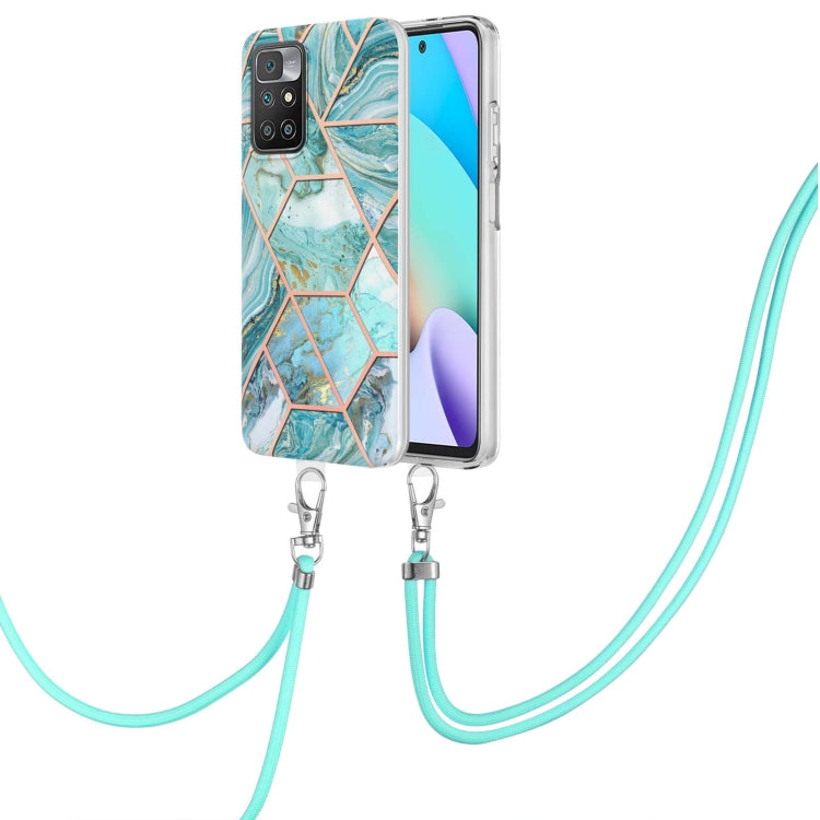 Electroplating Splicing Marble TPU Phone Case with Lanyard, For Xiaomi Mi 11T / Mi 11T Pro, For Xiaomi Redmi 10, For Samsung Galaxy A13 5G