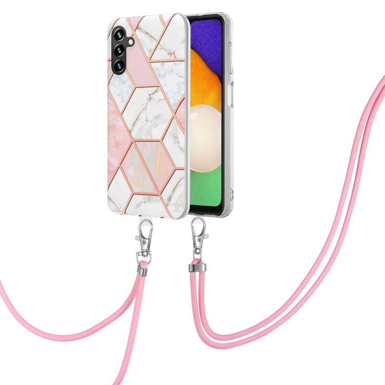 Electroplating Splicing Marble TPU Phone Case with Lanyard, For Xiaomi Mi 11T / Mi 11T Pro, For Xiaomi Redmi 10, For Samsung Galaxy A13 5G
