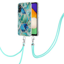 Load image into Gallery viewer, Electroplating Splicing Marble TPU Phone Case with Lanyard, For Xiaomi Mi 11T / Mi 11T Pro, For Xiaomi Redmi 10, For Samsung Galaxy A13 5G