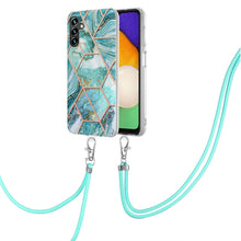 Load image into Gallery viewer, Electroplating Splicing Marble TPU Phone Case with Lanyard, For Xiaomi Mi 11T / Mi 11T Pro, For Xiaomi Redmi 10, For Samsung Galaxy A13 5G