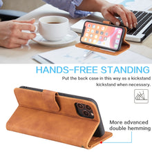 Load image into Gallery viewer, Skin Feel Anti-theft Brush Horizontal Flip Leather Phone Case, For iPhone 11, For iPhone XS Max, For iPhone XR, For iPhone X / XS, For iPhone SE 2022 / SE 2020 / 8 / 7, For iPhone 8 Plus &amp; 7 Plus