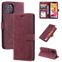 Load image into Gallery viewer, Skin Feel Anti-theft Brush Horizontal Flip Leather Phone Case, For iPhone 11, For iPhone XS Max, For iPhone XR, For iPhone X / XS, For iPhone SE 2022 / SE 2020 / 8 / 7, For iPhone 8 Plus &amp; 7 Plus