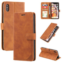 Load image into Gallery viewer, Skin Feel Anti-theft Brush Horizontal Flip Leather Phone Case, For iPhone 11, For iPhone XS Max, For iPhone XR, For iPhone X / XS, For iPhone SE 2022 / SE 2020 / 8 / 7, For iPhone 8 Plus &amp; 7 Plus