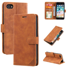 Load image into Gallery viewer, Skin Feel Anti-theft Brush Horizontal Flip Leather Phone Case, For iPhone 11, For iPhone XS Max, For iPhone XR, For iPhone X / XS, For iPhone SE 2022 / SE 2020 / 8 / 7, For iPhone 8 Plus &amp; 7 Plus