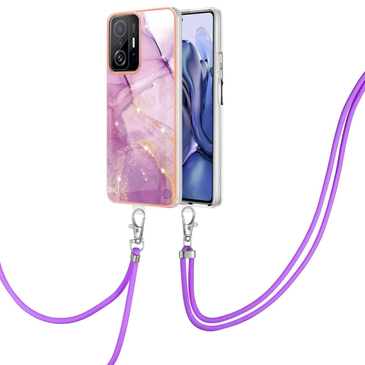 Electroplating Marble IMD TPU Phone Case with Lanyard, For Samsung Galaxy A13 5G, For Xiaomi Mi 11T / Mi 11T Pro, For Xiaomi Redmi 10