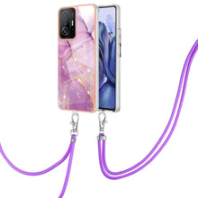 Load image into Gallery viewer, Electroplating Marble IMD TPU Phone Case with Lanyard, For Samsung Galaxy A13 5G, For Xiaomi Mi 11T / Mi 11T Pro, For Xiaomi Redmi 10