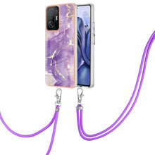 Load image into Gallery viewer, Electroplating Marble IMD TPU Phone Case with Lanyard, For Samsung Galaxy A13 5G, For Xiaomi Mi 11T / Mi 11T Pro, For Xiaomi Redmi 10