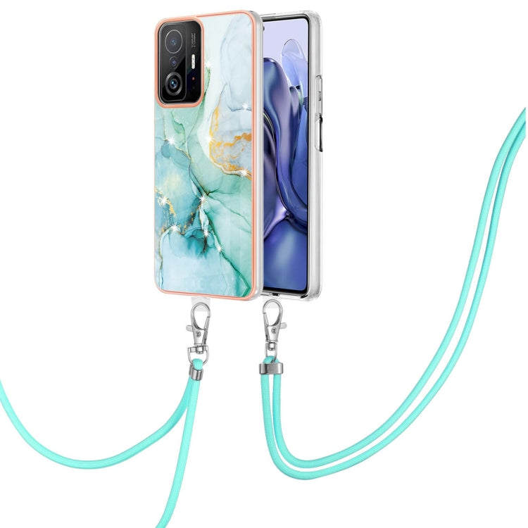 Electroplating Marble IMD TPU Phone Case with Lanyard, For Samsung Galaxy A13 5G, For Xiaomi Mi 11T / Mi 11T Pro, For Xiaomi Redmi 10