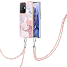 Load image into Gallery viewer, Electroplating Marble IMD TPU Phone Case with Lanyard, For Samsung Galaxy A13 5G, For Xiaomi Mi 11T / Mi 11T Pro, For Xiaomi Redmi 10