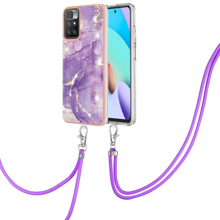 Electroplating Marble IMD TPU Phone Case with Lanyard, For Samsung Galaxy A13 5G, For Xiaomi Mi 11T / Mi 11T Pro, For Xiaomi Redmi 10