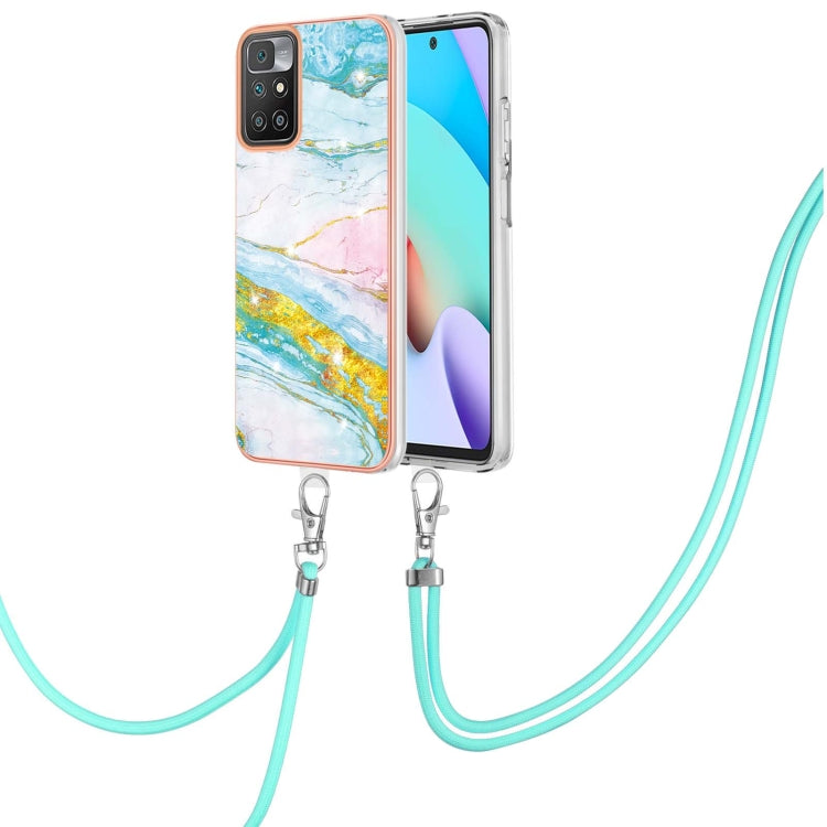 Electroplating Marble IMD TPU Phone Case with Lanyard, For Samsung Galaxy A13 5G, For Xiaomi Mi 11T / Mi 11T Pro, For Xiaomi Redmi 10