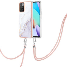 Load image into Gallery viewer, Electroplating Marble IMD TPU Phone Case with Lanyard, For Samsung Galaxy A13 5G, For Xiaomi Mi 11T / Mi 11T Pro, For Xiaomi Redmi 10