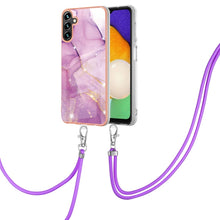 Load image into Gallery viewer, Electroplating Marble IMD TPU Phone Case with Lanyard, For Samsung Galaxy A13 5G, For Xiaomi Mi 11T / Mi 11T Pro, For Xiaomi Redmi 10