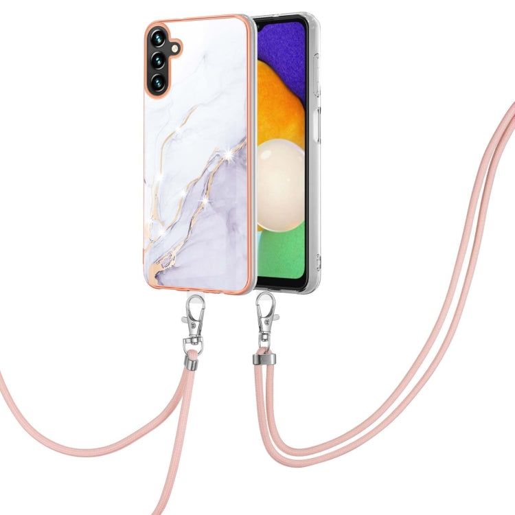 Electroplating Marble IMD TPU Phone Case with Lanyard, For Samsung Galaxy A13 5G, For Xiaomi Mi 11T / Mi 11T Pro, For Xiaomi Redmi 10