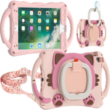 Load image into Gallery viewer, Cute Cat King Kids Shockproof EVA Protective Case with Holder &amp; Shoulder Strap &amp; Handle, For iPad 9.7 2018 / 2017 / Air / Air 2 / Pro 9.7, For iPad 10.2 2019 / 2020 / 2021 / Pro 10.5, For iPad mini 6 / mini 2024, For iPad mini 6