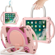 Load image into Gallery viewer, Cute Cat King Kids Shockproof EVA Protective Case with Holder &amp; Shoulder Strap &amp; Handle, For iPad 9.7 2018 / 2017 / Air / Air 2 / Pro 9.7, For iPad 10.2 2019 / 2020 / 2021 / Pro 10.5, For iPad mini 6 / mini 2024, For iPad mini 6