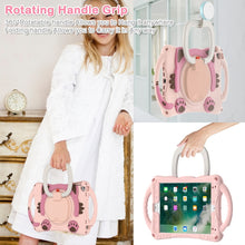 Load image into Gallery viewer, Cute Cat King Kids Shockproof EVA Protective Case with Holder &amp; Shoulder Strap &amp; Handle, For iPad 9.7 2018 / 2017 / Air / Air 2 / Pro 9.7, For iPad 10.2 2019 / 2020 / 2021 / Pro 10.5, For iPad mini 6 / mini 2024, For iPad mini 6