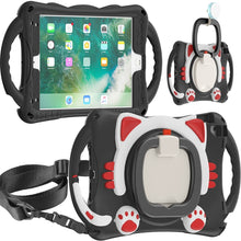 Load image into Gallery viewer, Cute Cat King Kids Shockproof EVA Protective Case with Holder &amp; Shoulder Strap &amp; Handle, For iPad 9.7 2018 / 2017 / Air / Air 2 / Pro 9.7, For iPad 10.2 2019 / 2020 / 2021 / Pro 10.5, For iPad mini 6 / mini 2024, For iPad mini 6